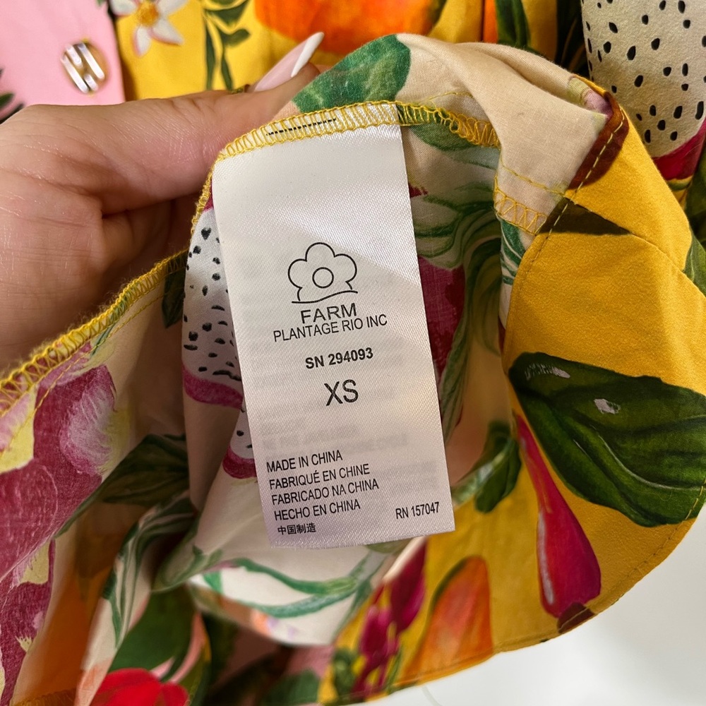 FARM Rio Pink & Yellow Tropical Mini Dress - Picture 9 of 12